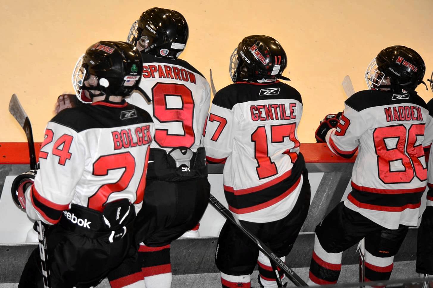 New Jersey Devils Helmet and Ice Skates and Socks NHL Devils 